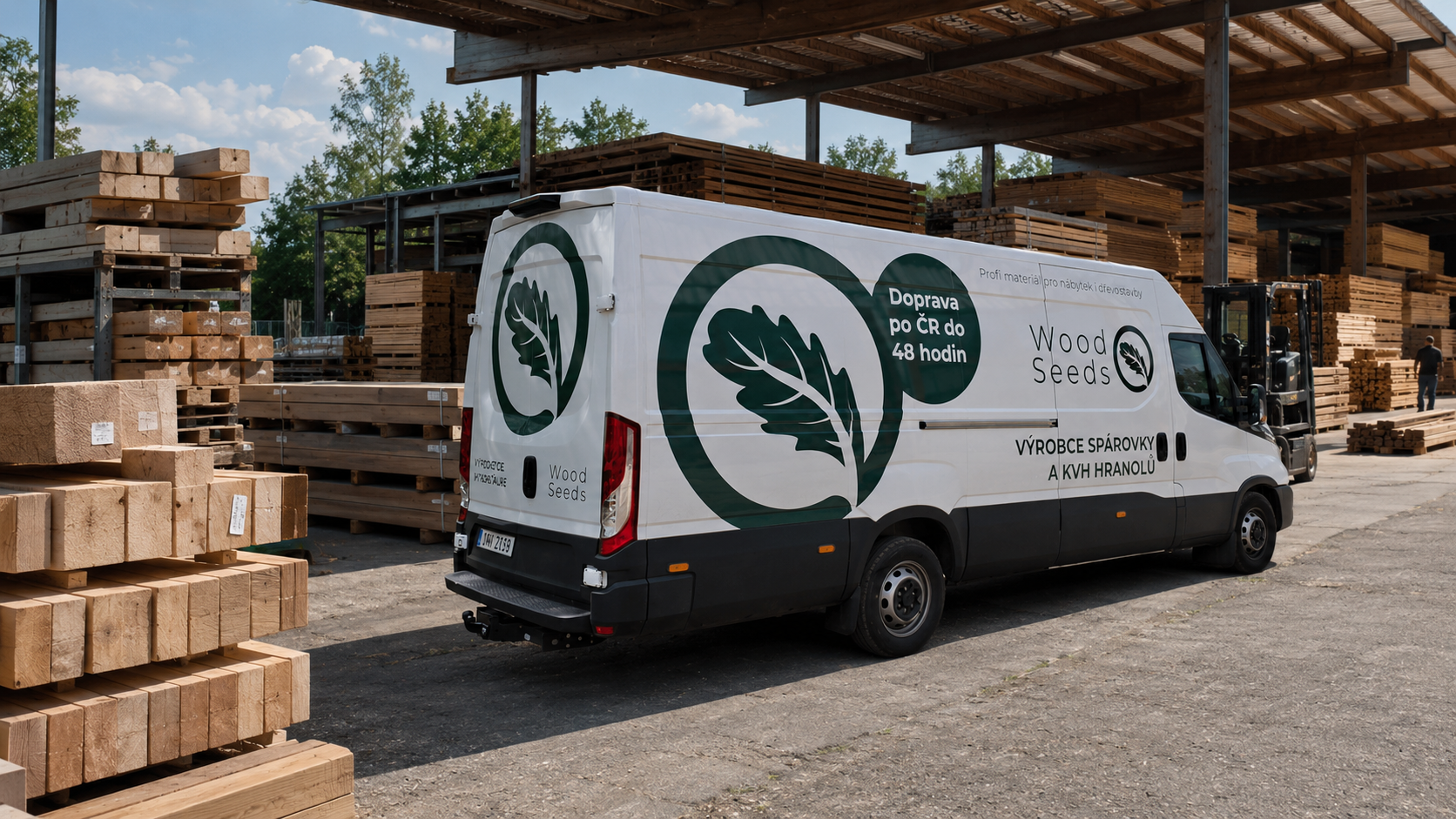 Dodávka KVH hranolů ze skladu Wood Seeds
