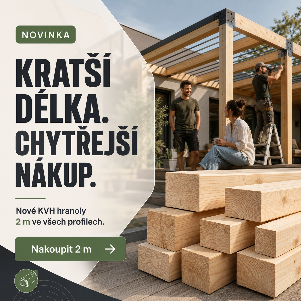 Nové KVH hranoly 2 m